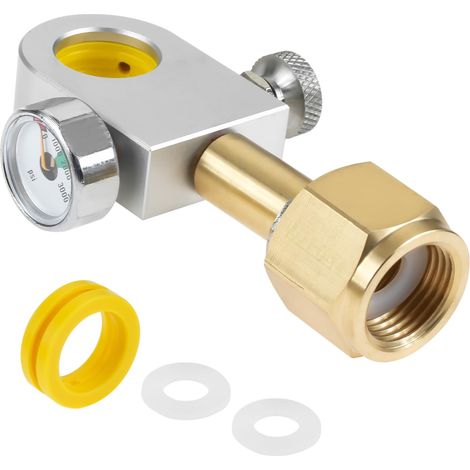 Adaptateur de recharge avec jauge pour connecter une bouteille W21.8-14 (1/5)