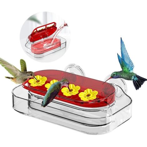 Bol à eau pour colibris avec ventouses, transparent, 300 ml (transparent)