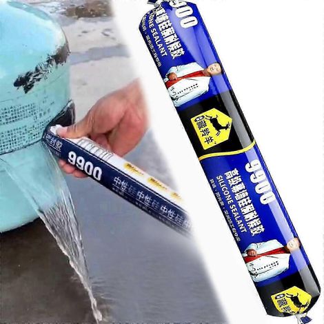 Mastic silicone 9900 Mastic adhésif imperméable multi-usages haute résistancel1 Noir (1/5)