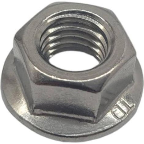 200 Ecrous à Embase Crantée M5 mm - DIN 6923 - ISO 4161 - NFE25-406 - Inox A4 - D-Work