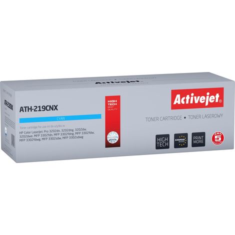 Toner Activejet ATH-219CNX pour imprimante HP. Compatible HP 219X et W2191X  qualité supérieure  2 500 pages  bleu. Avec puce.
