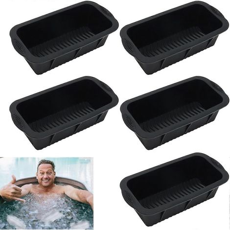 Set mit 5 extra großen Silikon-Eiswürfelformen, für Eisbäder, Zubehör für Eiswürfelbehälter und Badekühler. (1/5)