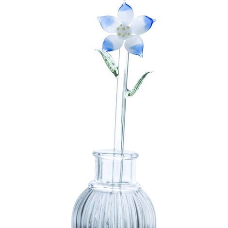 Fleur En Verre - Soufflée À La Main - Borosilicate - Décor Intérieur Bureau Étagère Cheminée Appui De Fenêtre - Lot De 1 (1/5)