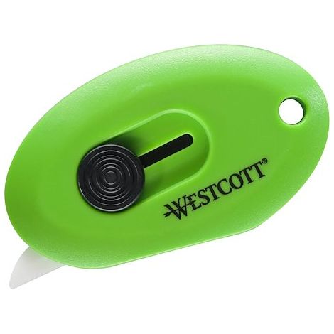 WESTCOTT MINI UTILITAIRE LAME CUTTER DE SÉCURITÉ EN CÉRAMIQUE - VERT (1/2)