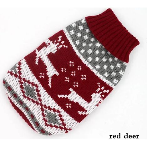 Pull de Noël pour chiens - maille épaisse et chaude - joli pull festif pour animaux de compagnie - idéal pour l'extérieur - confortable et facile d'entretien - parfait pour les photos de Noël