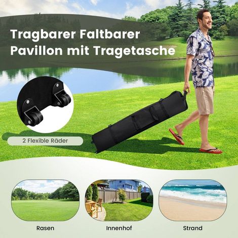 Pabellon de jardin cenador de 4 x 4 m con paredes laterales de malla proteccion uv 50 gris (1/5)