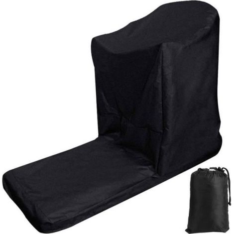Housse de tapis roulant en forme de L - Protection étanche à la poussière - Noir (1/4)