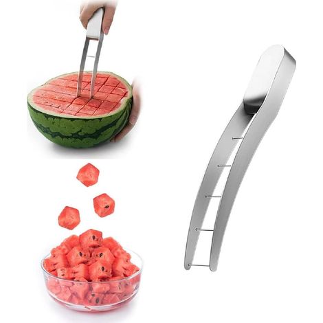 Coupe Pastèque,Découpe Pastèque,Trancheuse Pastèque,Diviseur de Pastèque,Coupeur de Fruit,Trancheuse à Fruits à Coupe Rapide pour la Pastèque, le Melon, la Papaye (1/5)