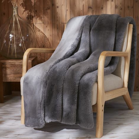 Plaid fourrure chaud gris 140x200 Odin (1/3)