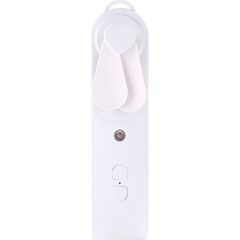 Minihumidificador portátil 2 en 1: ventilador recargable por USB, pulverizador de agua portátil, vaporizador facial, aire acondicionado para exteriores, 1 unidad (blanco) (1/5)