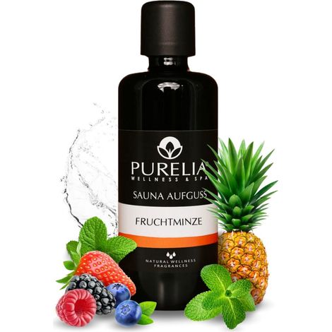 PURELIA Saunaaufguss Konzentrat Fruchtminze 100 ml natürlicher Sauna-aufguss - reine ätherische Öle