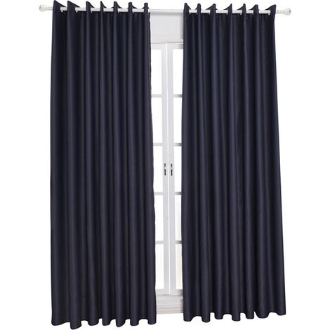 Cortinas opacas con aislamiento térmico para salón, 39 cm, 1 unidad. (1/5)