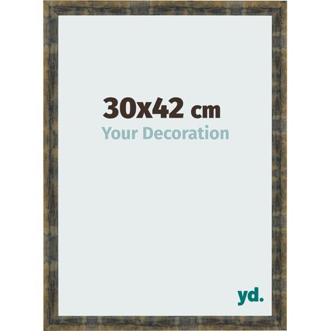 yd. - Cadre photo 30x42 - Bleu Or Melange - MDF - Pisa (1/5)