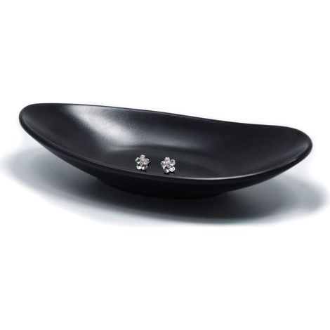Plateau A Bijoux - Plateau A Cles - Design Ovale - En Resine Plastique - Pour Entrée Salle De Bain Cuisine Table De Chevet - 1 Piece (1/5)
