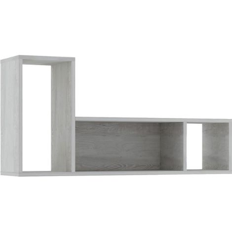 Support mural Bo0 98x24 cm avec 3 compartiments - pin (1/4)