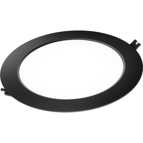 Faretto LED tondo PC nero 18W luce neutra