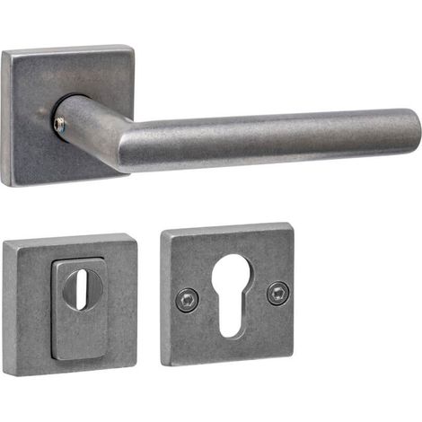 Jeu de quincaillerie de porte arrière Jura carré en acier inoxydable - 0034.405725 (1/3)