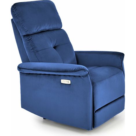 Sillón reclinable Houston 1543, Azul, 82x80x90cm, Tapiz (1/5)