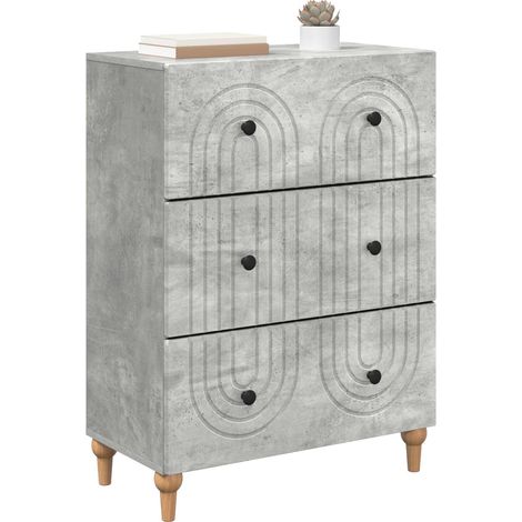 Maison Exclusive - Mobile con Cassetti Grigio Cemento 66 x 34,5 x 90 cm