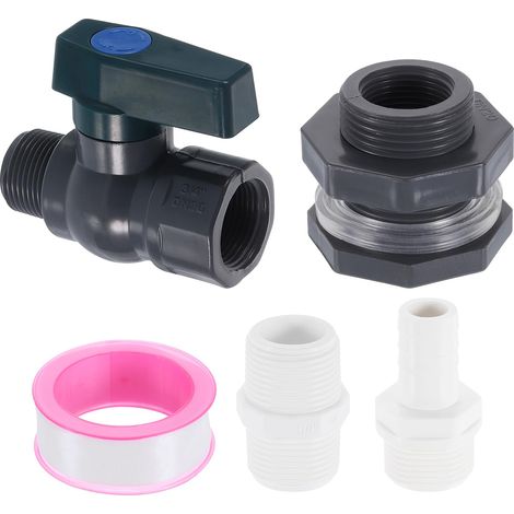 Pluie Baril Robinet Kit Plastique Tuyau arrosage Adaptateur Gris (1/5)