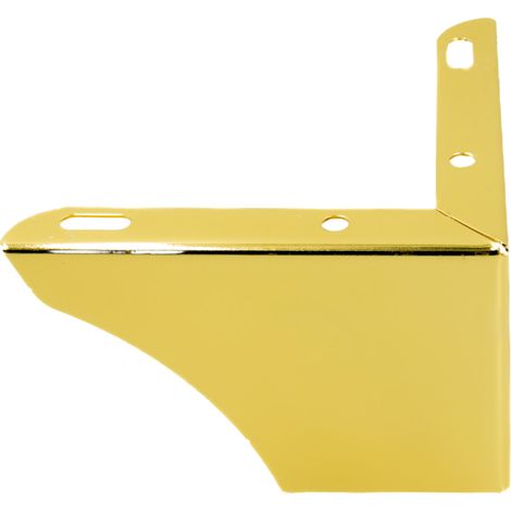 Pata de mueble esquinera, cromo dorado, altura 7,5 cm (1/3)