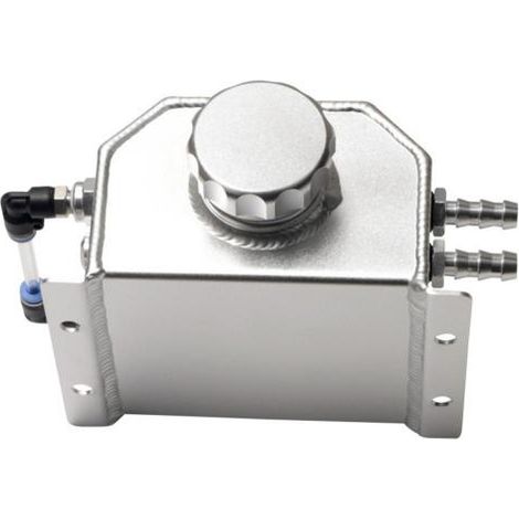 Réservoir de récupération d'huile universel en alliage d'aluminium 1L pour voiture, avec valve de reniflard et embouteillage. Offre spéciale : 80 % de réduction.