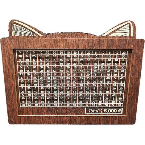 Coffre-fort en bois pour économies, tirelire avec compteur, tirelire en bois pour enfants, tirelire pour enfants, B (1/5)