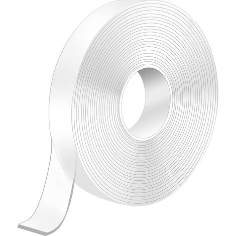 3M Scotch Double Face Extra Fort, 3M x 3CM x 1MM Scotch Transparent Double Face Lavable, Réutilisable Ruban Adhésif Double Face Accroche Tableau (1/5)