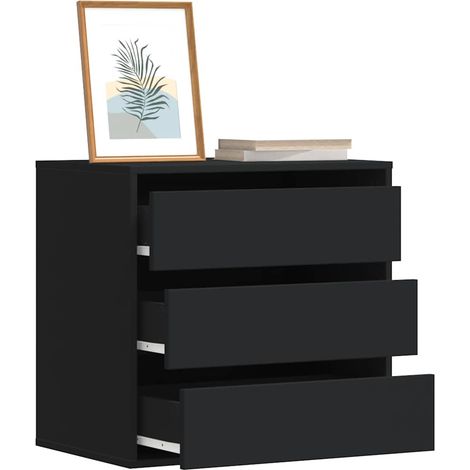 Kommode Schwarz 60x41x58 cm Holzwerkstoff