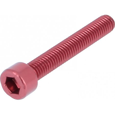 Blister de 5 TCHC M5X10 Alu P60 OA Rouge DIN 912