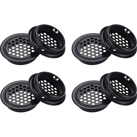 Lot de 10 grilles d'aération rondes pour placard, trous de ventilation de 35 mm. (1/5)