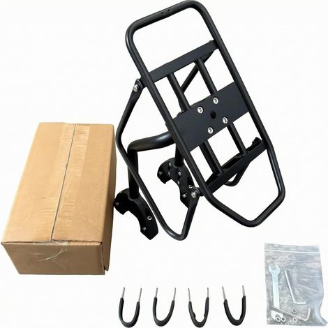 Porte-Bagages Arrière Vélo Structure Tubulaire en Aluminium, Plateforme Supérieure Plate, Porte-Bagages Kit Montage, pr Trajs (1/5)