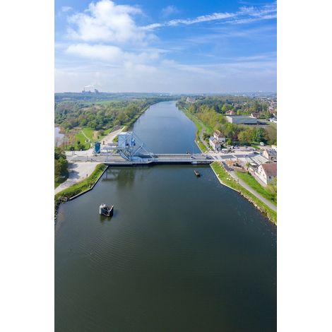 Tableau sur toile Pegasus Bridge Benouville 65x97 cm - Impression sur Toile Murale Décorative - Image imprimée en HD sur Toile - Toile sur Châssis en Bois FSC - Fabriqué en France (1/4)