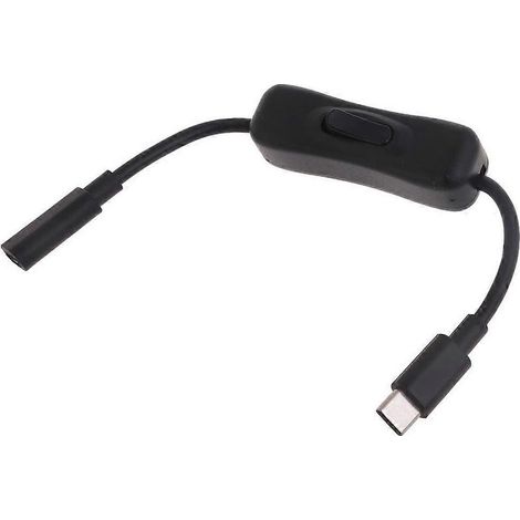 Câble d'extension USB-C avec interrupteur marche/arrêt pour Raspberry Pi 4 et appareils Android (1/4)