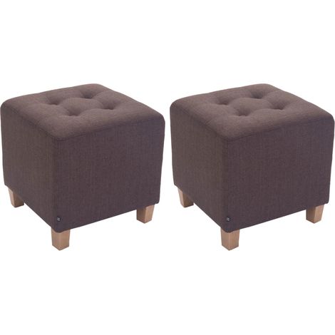 2er Set Sitzhocker Pharao braun