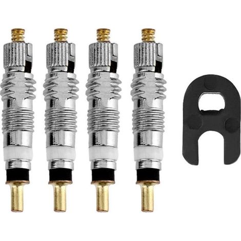 Soupape Vélo de Pneu à vélos Valve de Pneu for vélos + Valve Noyau de Noyau Outil Vélo Accessoires de vélo Tire Valve Tire Outil DE DEMIVANT (Color : 4Pcs) (1/5)