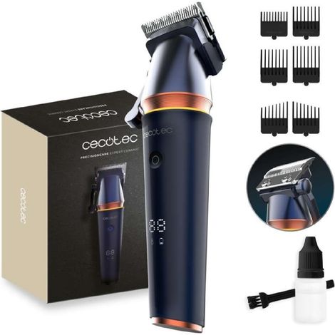 Cecotec Cortapelos Máquina de Cortar el Pelo con 6 Peines PrecisionCare Expert Ceramic. Motor Brushless, Cuchillas de Cerámica