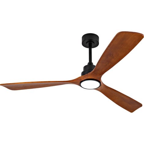 Ventilador de techo de 60 pulgadas con luz LED, mando a distancia, 3CCT, regulable, nogal negro (1/5)