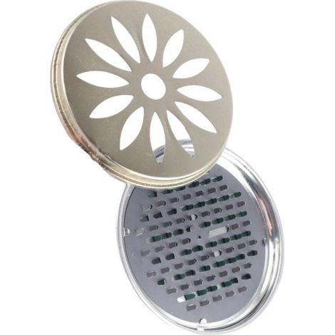 Support Bobine Anti-moustique - Acier Inoxydable - Pour Serpentins Et Bois De Santal - Diamètre 15,5 Cm - 4 Pièces (1/5)