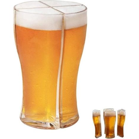 Verres à bière Super goélette tasses à bière ensemble 4 en 1 amis vacances anniversaire boisson bière tasse acrylique personn 460 (1/4)