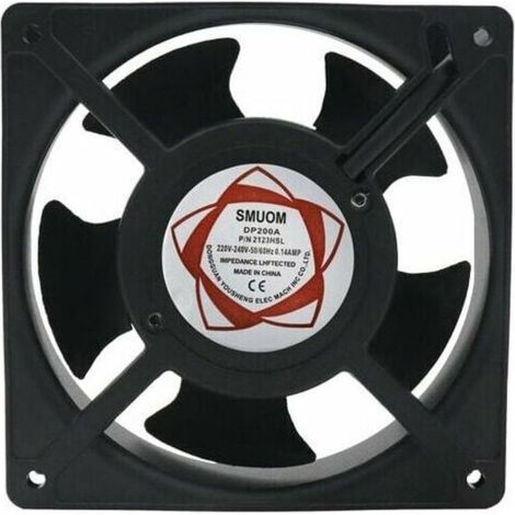 Ventilateur axial pour cassette de cheminée, insérable, haute température, de pales métalliques, silencieux et universel. 120 x 120 x 38 mm. - (1/5)