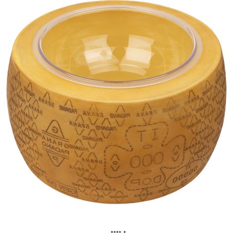 Meule de fromage artificiel Grana Padano &ndash avec bol décoratif ultra-réaliste D 450 x 220 mm