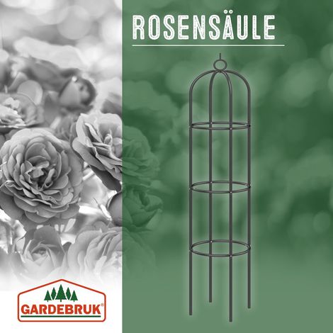 Rose climbing trellis black metal 200x40 cm