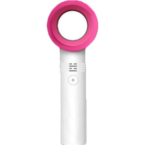 Mini ventilateur sans pales portable USB rechargeable 2000mAh, séchoir à cils refroidissant blanc pour salon, sécurité enfants, brise fraîche et silencieuse, usage professionnel ou domestique. (1/5)