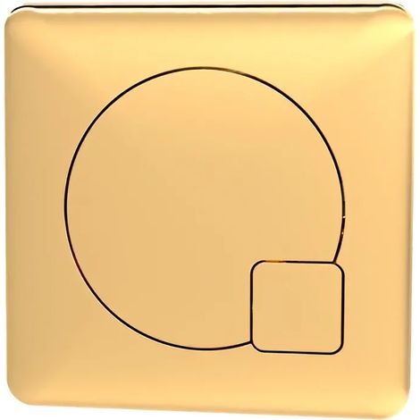 Hudson Reed Contemporary Brushed Brass Dual Flush Plate Toilet Push Button