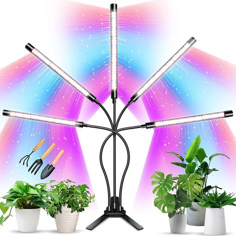 Lampe de croissance pour plantes d'intérieur, DICCEAO 150W LED, idéale pour le semis, avec spectre complet, minuterie 3/9/12h, 10 niveaux d'intensité, 3 modes d'éclairage. Convient à diverses plantes. (1/5)