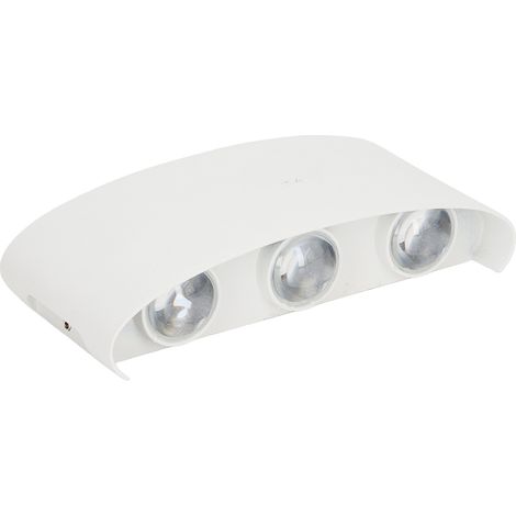 Moderne LED-Wandleuchte aus Aluminiumlegierung, wasserdicht, dekorative Wandleuchte, weißes Gehäuse, 90–265 V, warmweißes Licht (1/5)