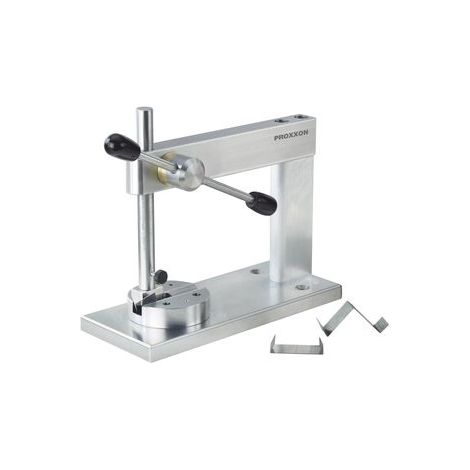 Proxxon Micro-Press MP 120 und 5 zylindrische Stempel, dazu je 1 Halbkugelprofil