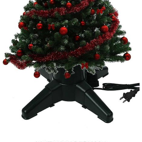 Pied de sapin de Noël artificiel robuste, rotatif électrique, universel, 40 cm (1/5)