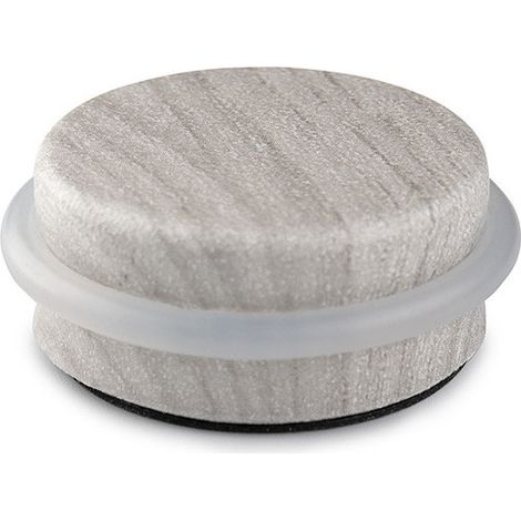 Selbstklebender Türstopper aus Kunststoff und Metall, dekoriert mit nordischem Ahorn Ø4,6 x 1,8 cm INOFIX
